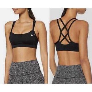 Nike Strappy Dri-FIT Sports Bra in Black [SZ Large ] #P357